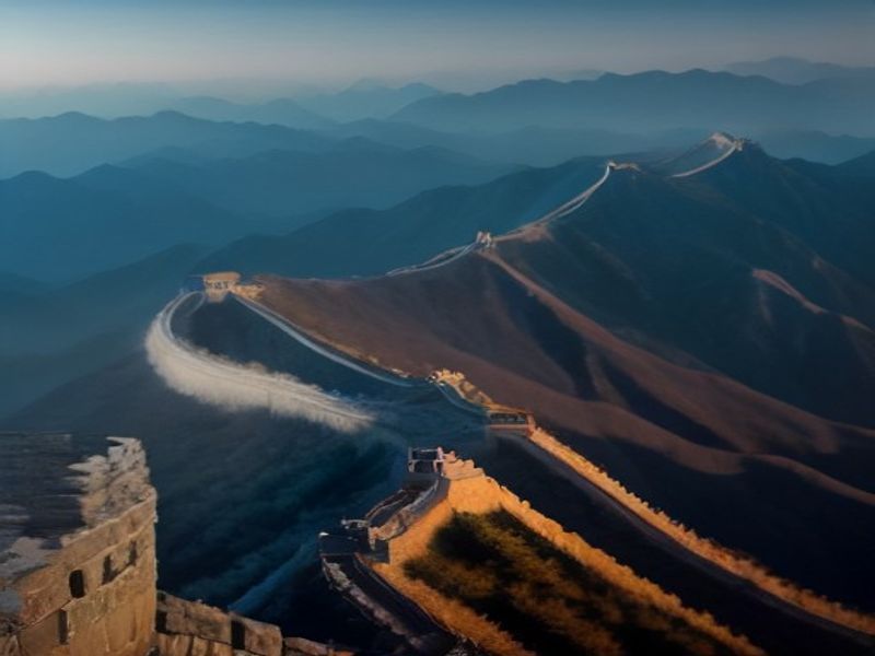北京长城与群山