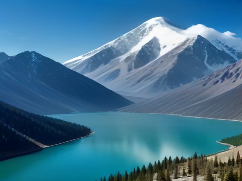 乌鲁木齐天山峰峦与高山湖泊